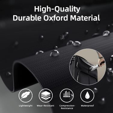 Набір валіз SHOWKOO Softshell 3 шт., розширювані, легкі та міцні, з подвійними колесами, що обертаються на 360, та TSA-замком, розміри 50,8 см, 61 см, 71,1 см, чорний колір