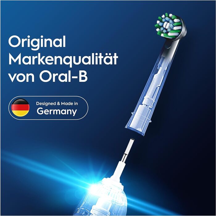 Щітки Oral-B Pro CrossAction для електричної зубної щітки, 12 шт. , чудове чищення зубів, X-щетина, оригінальна насадка для зубної щітки Oral-B, упаковка, готова до поштової скриньки, Зроблено в Німеччині (10 шт. (1 упаковка), чорна)