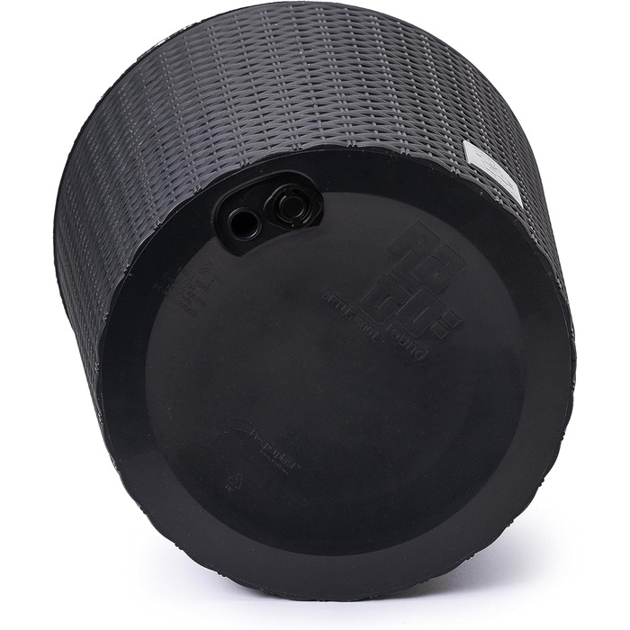 Квітковий горщик HappyFlower MultiProject із вставкою, круглий, під ротанг, 4 розміри, 4 кольори, кашпо (300, чорний) 300 антрацит