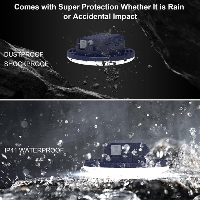 Ліхтар для кемпінгу ємністю 16500 мАг, акумуляторний та портативний, 2-в-1, світлодіодний кемпінговий ліхтар, що перезаряджається, з теплим та білим світлом, плавно регульованою яскравістю, кемпінговий ліхтар із гачком та карабіном для скелелазіння (синій