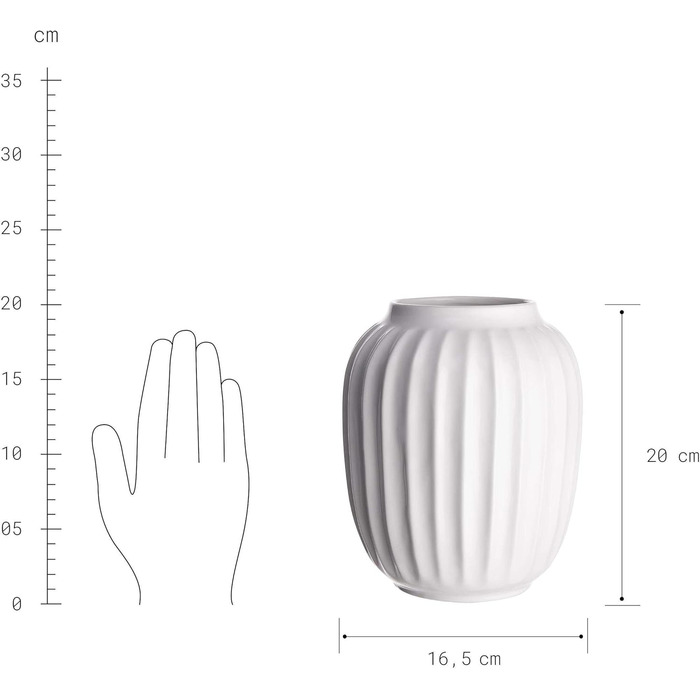 Ваза для квітів LIV біла керамічна ваза для цибулин Ø16,5 см 20 см висота вінтажна декоративна ваза для пампасної трави і сухоцвітів ваза для прикраси столу або як ваза для книг Ø 16,5 см H 20 см Білий