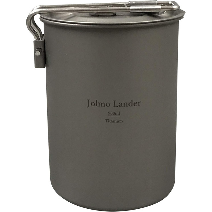 Титановий горщик Jolmo Lander із замикаючою ручкою, портативний титановий стаканчик для кемпінгу зі складною ручкою (750 мл/25 унцій, 900 мл/30 унцій)