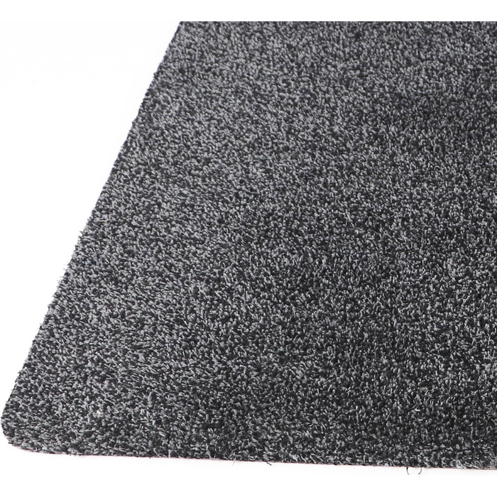 Ідеї в текстилі Килимок для вловлювання бруду Aqua Stop - Антрацит, 60x100 см, Килимок для дверей, що миється, з нековзною вініловою основою, без бордюрів, тонкий та абсорбуючий 60 x 100 см Антрацит