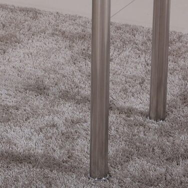 Обідній стіл Euro Tables HOOZ зі скла з безпечним склом 6 мм та скошеним краєм - скляний стіл як обідній/кухонний стіл (90x60x75 см, сатинове покриття) прозорий