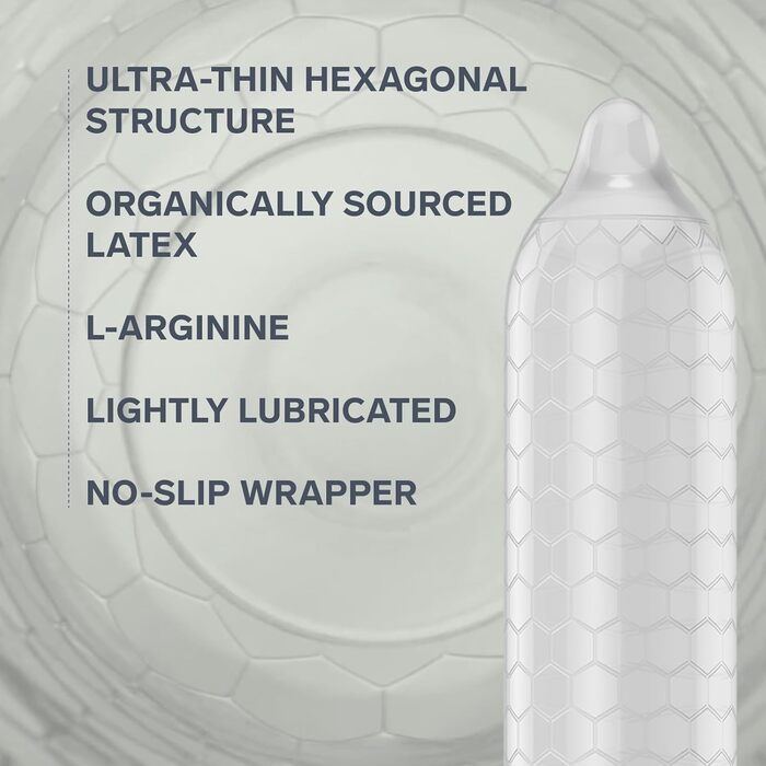 Презервативи LELO HEX Organic, ультратонкі, 36 шт