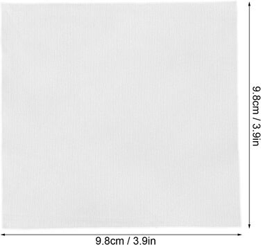Серветки для чищення з мікрофібри, 1000 штук, 9,8 x 9,8 см, багаторазові окуляри Серветки для чищення, Серветки для чищення дзеркал, безворсові серветки для чистих приміщень для мобільного телефону/монітора/ноутбука/LCD (білий)