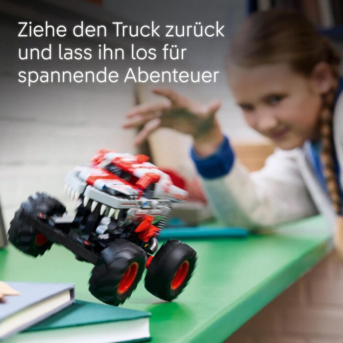 Іграшка-монстр-вантажівка з функцією відкатування, конструктор для дітей, подарунок для хлопчиків і дівчаток від 7 років 42200