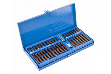 Набір біт S2, 40 шт. в металевому кейсі HOEGERT HEX/TORX/SPLINE (HT1S405)