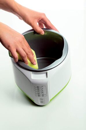 Машина для сиру та йогурту з 6 програмами, м'яка на дотик панель керування, контейнер 500 мл з антипригарним покриттям, максимальна температура 90C, включаючи книгу рецептів, 500 Вт, білий/зелений, 615