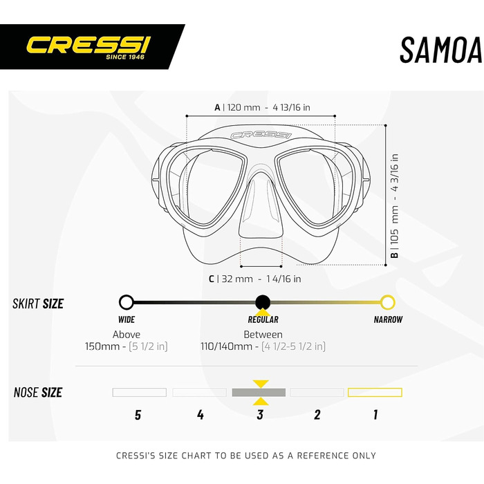 Самоа для дайвінгу та сноркелінгу - маска або комплект Самоа, маска Самоа трубка, Мексика, один розмір, унісекс комплект для дорослих, маска трубка, чорний/чорний