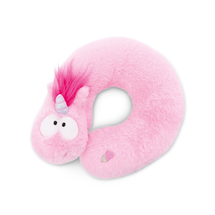 Дитяча подушка для шиї NICI Єдиноріг рожевий 25x25 см - Подушка для шиї - Пухнаста дитяча подушка для дівчаток та хлопчиків - Ідеально підходить як подушка для подорожей - 49656