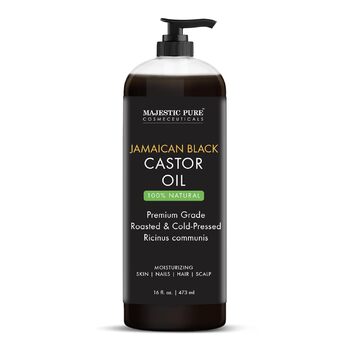 Ямайська чорна касторова олія Majestic Pure, холодного віджиму, 100% натуральна, 473 мл