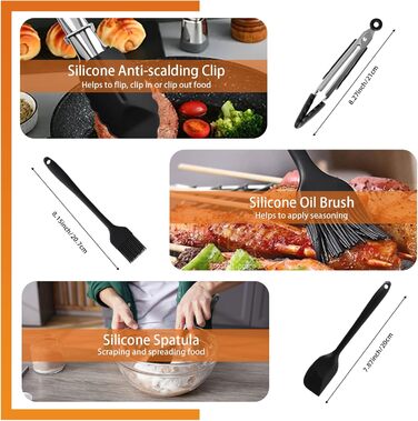 Аксесуари для фритюрниці Фритюрниці для Tefal 5,2 л/3,1 л, Tower T17099, Lakeland 5 л/3 л, Salter 5,5 л/3,5 л, NETTA 9 л, силіконові вставки для фритюрниці для Tefal Easy Fry та аксесуари для гриля