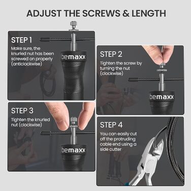 Скакалка Швидкісна скакалка з навчальною електронною книгою запасний кабель 2 регульовані сталеві троси, професійні кулькові підши