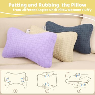 Міні-подушка для подорожей vocheer, 27,9 x 17,8 см, маленькі подушки для сну, крихітні подушечки для шиї, зап&39ястя, поперекового відділу хребта та колін, подушка для домашніх тварин, бавовна, знімний чохол, можна прати в пральній машині, темно-синій