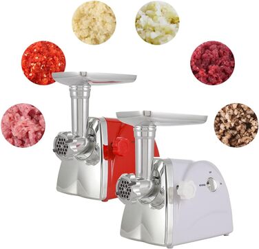 Електрична м'ясорубка для м'яса блокує потужність 800 Вт мідний двигун з нержавіючої сталі лезо ковбаса фарш ковбаса машина червон
