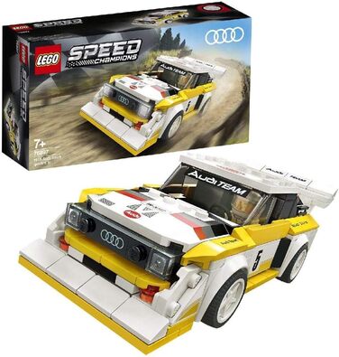 Іграшковий гоночний автомобіль, з мініфігуркою гонщика, набір для складання гоночного автомобіля, 76897 Speed Champions 1985 Audi