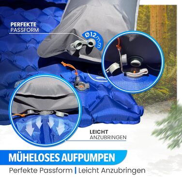 Килимок для сну на вулиці Маленький розмір у пакунку та надлегкий Надувний матрац ідеально підходить для кемпінгу, піших прогулянок, походів з рюкзаком тощо - Надувний килимок для сну (сірий мішок-насос)