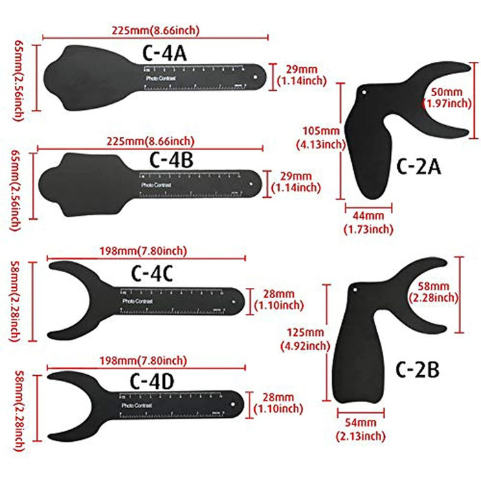 Двосторонній стоматологічний рефлектор, фотографічне дзеркало для рота, 6 шт. , контрастер для дентальної фотографії, чорний фон, інтраоральна зйомка, 5 шт.
