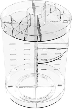 Обертовий органайзер для макіяжу Прозорий обертовий органайзер для догляду за шкірою Косметична стійка, 360