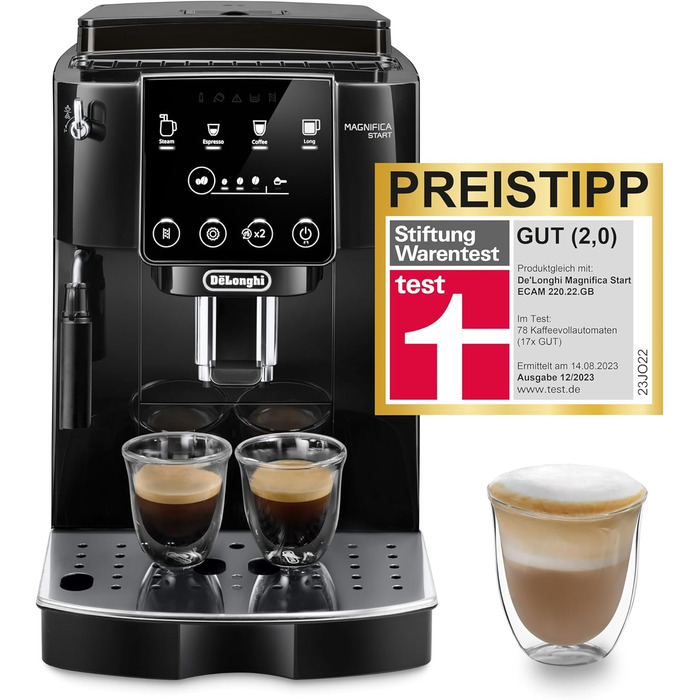 Повністю автоматична кавоварка з капучинатором, для капучино, з прямим вибором еспресо та функцією 2 шт. еспресо, 13-ступінчастою