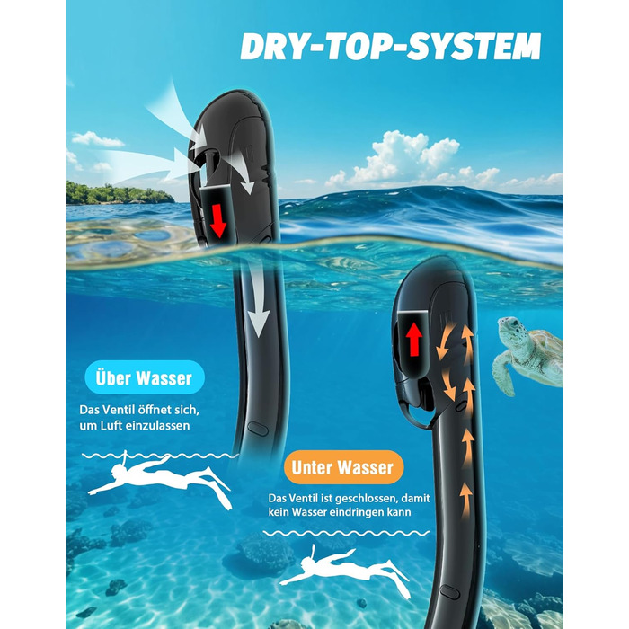 Набір для дорослого підводного плавання, маска для дайвінгу з трубкою, маска для підводного плавання з 3 вікнами, захист від запотівання, захист від протікання, професійний набір для дорослого підводного плавання, плавання та дайвінгу, сріблястий чорний