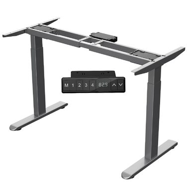 Каркас столу AIMEZO з регулюванням висоти та 2 двигунами, електричне регулювання висоти каркасу столу, захист від зіткнень та функція пам&39яті, сірий