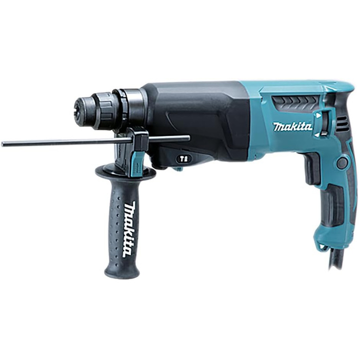 Дриль Makita HR2600/2, 800 Вт, 220-240 В, свердління до 26 мм, чорний/синій