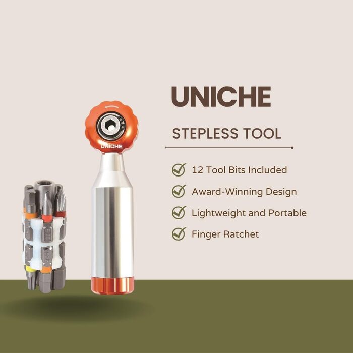 Міні-інструмент UNICHE з безступінчастою тріскачкою для велосипеда з функцією реверсивного обертання