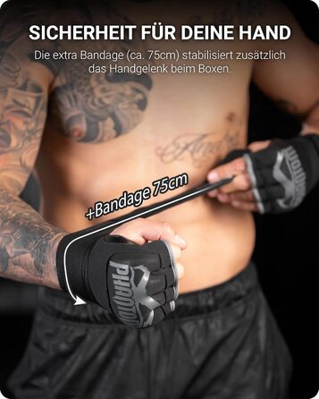 Боксерські рукавички Phantom з неопрену, гель - Боксерські, ММА, Муай-Тай, гелеві бинти, розмір S/M