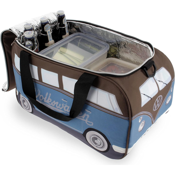 Колекція BRISA VW - Термосумка Volkswagen у кемпері T1 Bulli Bus, колір Бензин/Коричневий
