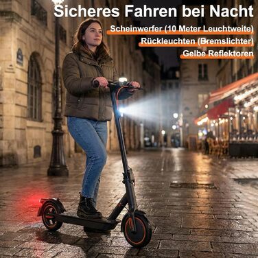 Електросамокат TODIMART серії T з допуском до дорожнього руху, запас ходу 30 км, двигун 350 Вт, стільникові шини 8,5 дюймів, подвійна гальмівна система. Електросамокат для дорослих T3 ABE (30-35 км)