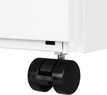 Шафа з шухлядами, контейнер на колесах, мобільна шафа для документів, металева шафа, стіл для принтера, що замикається, 3 шухляди, попередньо зібраний, офіс, домашній офіс, 45 x 39 x 54 см, хмарно-білий OFC63WT 3 полиці (45Г x 39Ш x 54В см) хмарно-білий