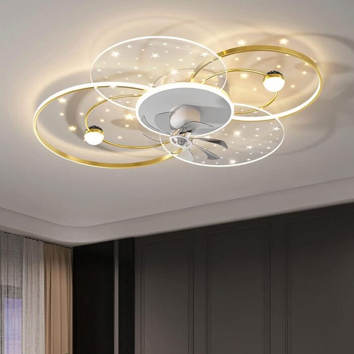 Вт світлодіодний стельовий світильник з можливістю регулювання, стельовий вентилятор зі світлодіодним підсвічуванням, регульованою