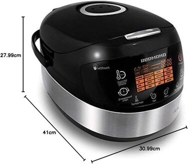 Мультиварка REDMOND RMC-M90RU чорний / сріблястий (російська) 5 літрів