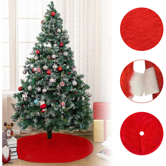 Плюшева ковдра для ялинки червона Flying Pottery