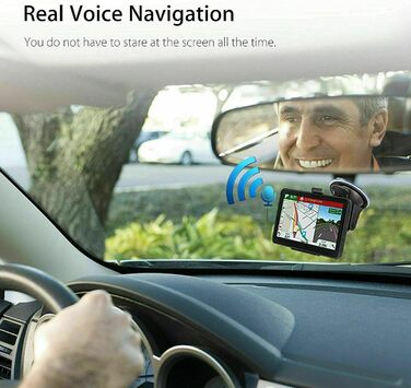 Автомобільні навігаційні пристрої Riloer Портативний автомобільний GPS-навігатор, 7-дюймовий для вантажівок, ємнісний сенсорний екран HD-карта FM, 3D-консоль автомобіля, Європи та інформація про дорожній рух у режимі реального часу