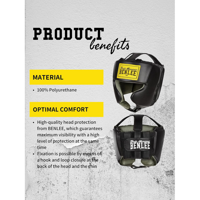 Дитячий захисний чохол для голови BENLEE зі штучної шкіри Mike JUNIOR чорний