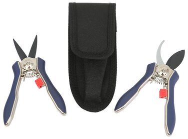 Садові ножиці Spear & Jackson з футляром, набір з 2 шт. , сіро-чорні, 15 x 4,8 x 2 см, 56516. Набір садових ножиць 15x4,8x2 см з 2 предметів у футлярі