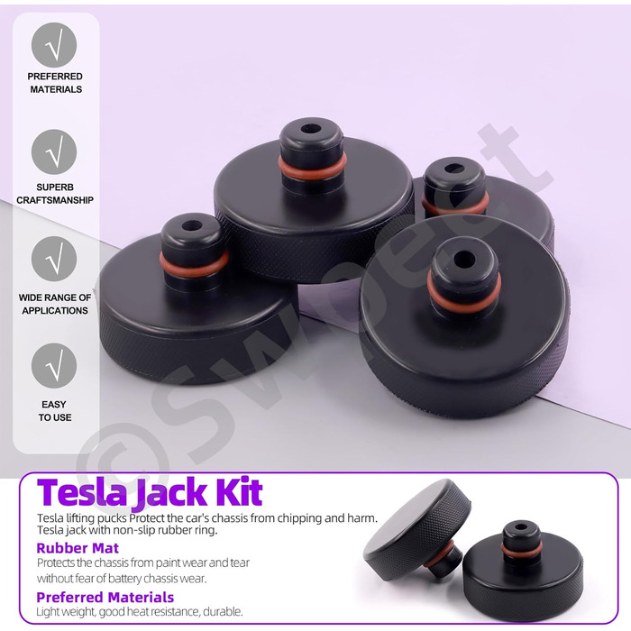 Підйомна колодка домкрата, 4PCS Адаптер гумової колодки Jack Point Pad Pucks Інструмент Шасі Стабільний адаптер з коробкою для зберігання Набір інструментів для ремонту автомобільних шин, 31Pcs