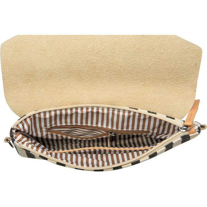 Клатч-конверт у морську смужку з візерунком риб'яча кістка, сумка через плече, жіноча сумка 02012153, колір червоно-бежевий