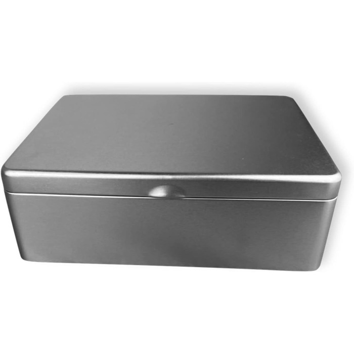 Чайний пакетик на 6 секцій - Плоска коробка для чайних пакетиків з кришкою відкидною - Порожня з 6 відділеннями - Зберігання чаю, чайна ємність, коробка для чайних пакетиків - Розміри (Д x Ш x В) 20,3 x 15,7 x 6,8 см