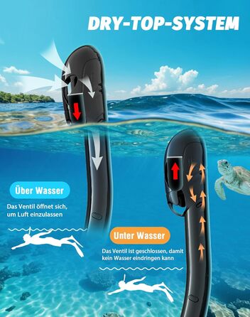 Набір для дорослого підводного плавання, маска для дайвінгу з трубкою, маска для підводного плавання з 3 вікнами, захист від запотівання, захист від протікання, професійний набір для дорослого підводного плавання, плавання та дайвінгу, сріблястий чорний