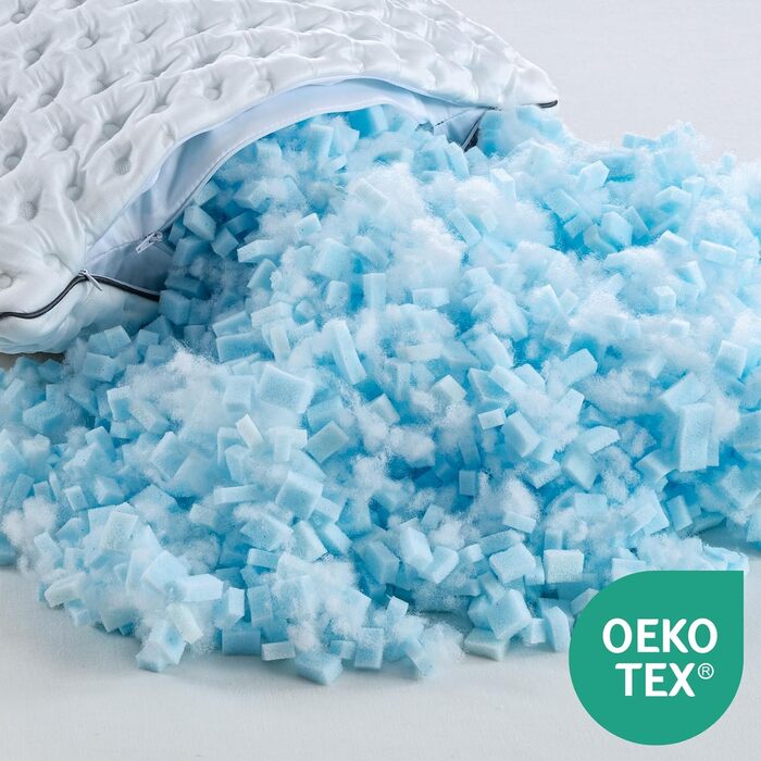 Подушка для ліжка BedStory 40 x 70 см піна з ефектом пам&39яті та волокно з регульованим наповнювачем, м&39яка та дихаюча для сну, чохол можна прати 40x70см 1