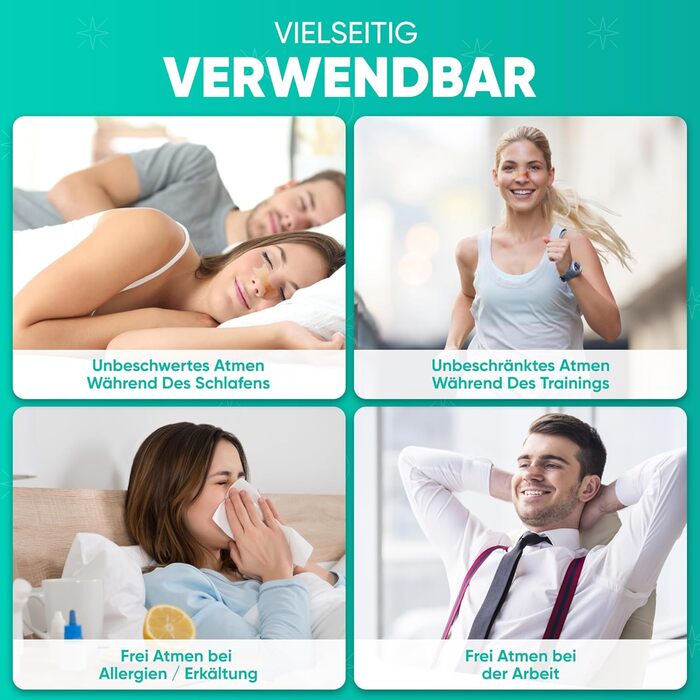 Пластир для носа проти хропіння 125 шт. Надміцні пластирі для носа проти хропіння - 66x19 мм - зупинка хропіння Кращий сон і дихання - пластирі для носа для занять спортом Пластирі для носа знімають закладеність носа