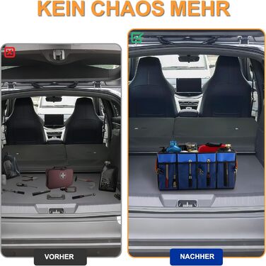 Преміум сумка для багажника авто, практичний органайзер з міцного оксфорду 600D, водонепроникна, з антиковзким покриттям та ручками. Компактна сумка-бокс для автомобіля, кемпінгу та зберігання речей (36л)
