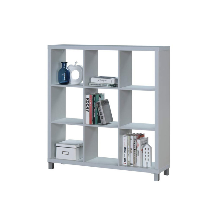 Комплект полиць для шафи Kubox з 9 відділеннями, дерево, сірий, 3 x 3, 118x29x111