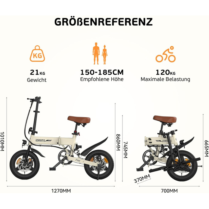 Комплект акумуляторів ESKUTE F200 для чоловічого електровелосипеда, 14-дюймовий складний електровелосипед, акумулятор 36 В 7,8 Аг, великий запас ходу до 50 км, міні-складний велосипед, легкий електровелосипед для міських поїздок, синьо-зелений x 2