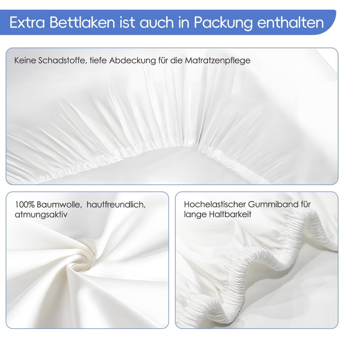 Матрац 90x200 7-зонний пружинний матрац Матрац з пружинами кишенькової форми, висота 22 см Ортопедичний матрац, середньої жорсткості (H3) Матрац, сертифікований Oeko-Tex (90x200 см)