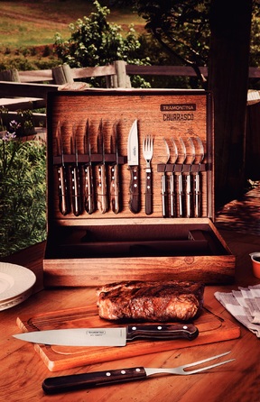 Набір приборів для гриля TRAMONTINA Barbecue Polywood, 15 предметів (6584532)